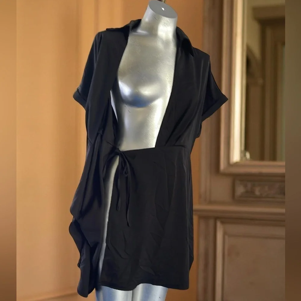 Shein size S Black Wrap Dress